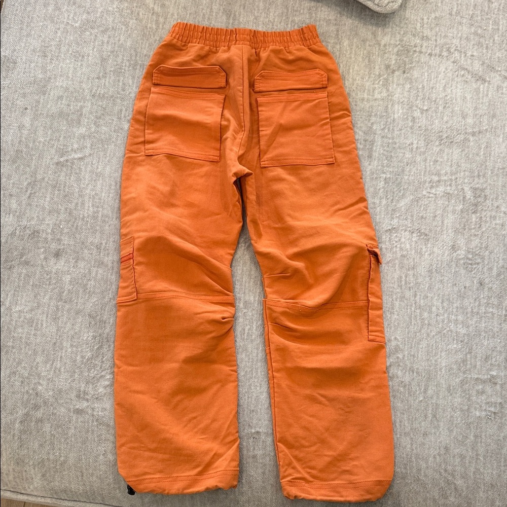 Kids Orange Cargo Casual Bottoms - Picture 2 of 3